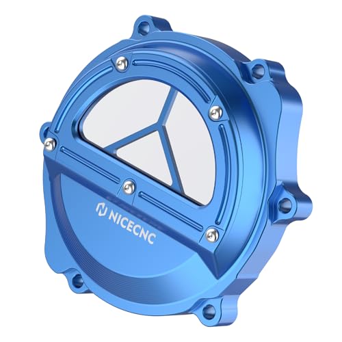 NICECNC Blue Dirt Bike Clutch Case Cover Compatible with Yamaha YZ85 2002-2023 YZ65 2018-2023,Aluminum CNC-machined
