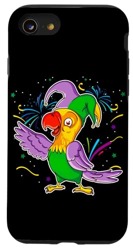 Parrot Mardi Gras T�V���c �J�[�j�o�� �p���[�h ���D���R�X�`���[�� �X�}�z�P�[�X iPhone SE (2020) / 7 / 8 �p