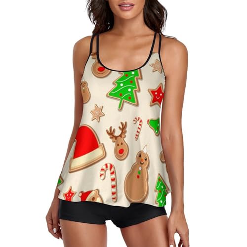 Maillot de bain tankini femme ensemble avec short de garçon et robe de plage
