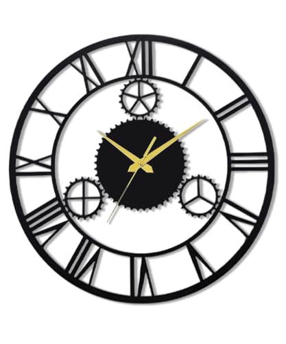 Image of AUROMIN ; THE ART OF INGENUITY Metal Analog Wall Clock for | Living Room, Bedroom, Office, Kitchen, Home (50cm)