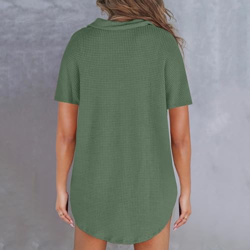 Tshirts for Women Fall Summer Long Short Sleeve Turtle Neck Faux Satin Crochet Plain Tops Shirt Women 2025 Fashion4