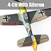 ANTSIR Remote Control Airplane for Adults BF109, 4 Channel RC Plane with 6-Axis Gyro Aerobatic, WW2 Warbird Park Flyer Gift