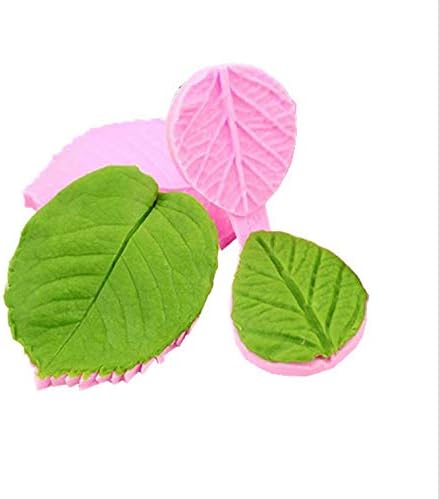 Skyvov 2pcs Leaf Veiner Silicone Food Mold Fondant and Petal Veiner Gum Paste Mold Fondant Molds of Aixin