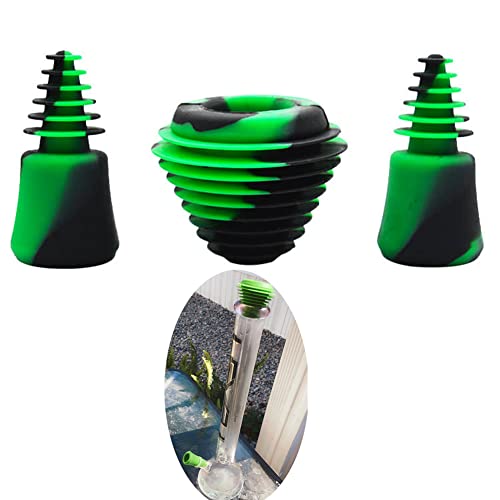 Silicone Stoppers Lid Cover Universal Cleaning Plugs for Glass Water Pipes Bongs, 3PCS/Set Odor Proofing Covers