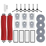 24Pcs Qrevo S Accessories Kit Replacement Compatible with Roborock Qrevo S/Qrevo Plus/Qrevo Pro Robot Vacuum, 2 Main Brush, 4 Mop Cloth Pads, 6 Side Brushes, 4 HEPA Filters,6 Dust Bag, 1 Cleaning Tool