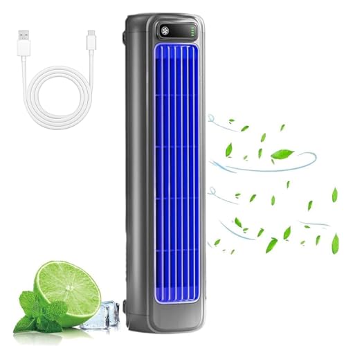 Solymall Ace Enfriador, Aires Acondicionados Portátiles, Ventilador De Torre Silencioso De Escritorio, 3 Velocidades, Sin Aspas, Para Dormitorio, Oficina Y Hogar (Gris)