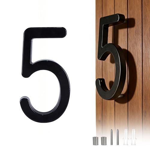 Números de dirección modernos Amgo DIY blancos de 4.3 pulgadas para casas