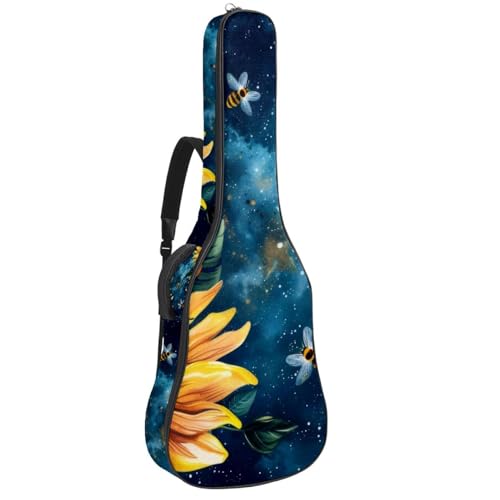 Housse guitare acoustique imperméable contre la pluie avec sangle dos et poches amples