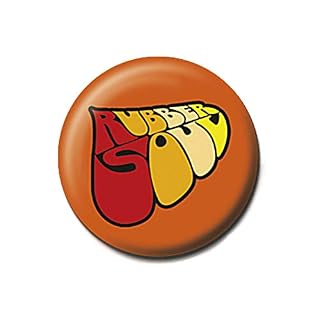 Badge à épingle avec logo The Beatles Rubber Soul - Les Beatles, Paul McCartney, John Lennon, RIngo Starr, George Harrison