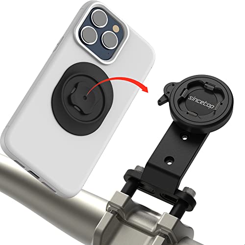 CQ Sincetop Handyhalterung Fahrrad, Handyhalter Fahrrad aus Aluminium, Stabile Vorne Smartphone Halterung Fahrrad Vorvau, Handy Fahrradhalterung Pro mit Ultra-Sperre für iPhone, Samsung usw - Gen 2