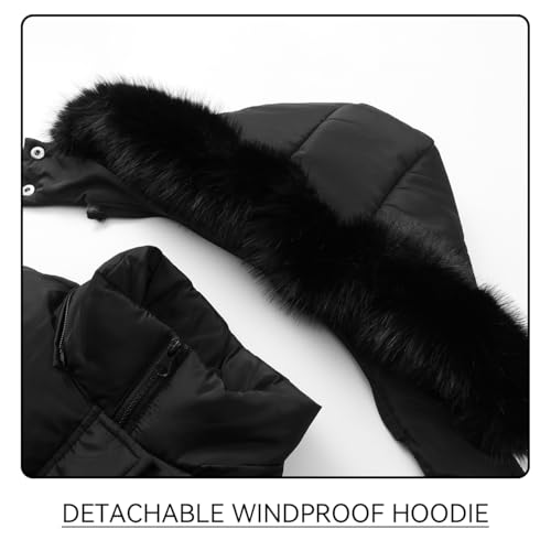 Winter Jacket Girls Long Puffer Waterproof Fur Dress Coat Kid Parka Cute Outwear3