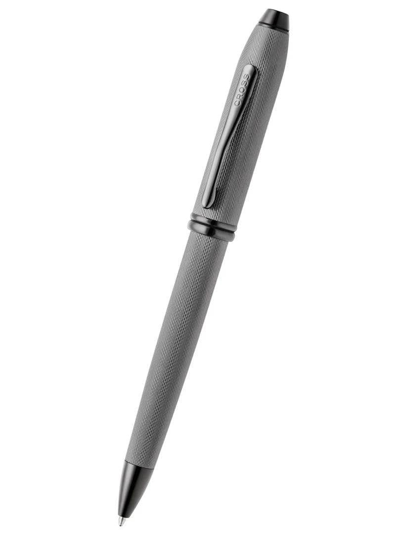 Cross Townsend Polished Slate Gray Engraved Diamond Pattern with Slate Gray PVD Appointments Ballpoint Pen