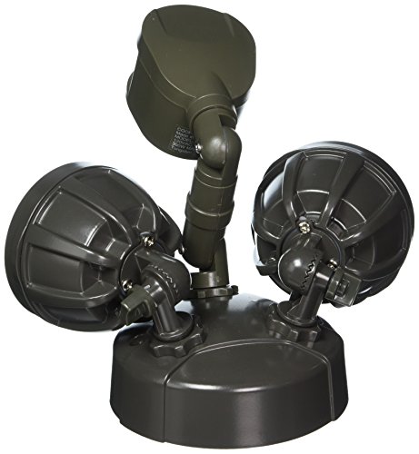 Cooper Lighting Eaton Lighting Mst18R17L Bronze Round Led Security Light,Motion Activated Twin Head Led Floodlight,Bronze, 1600 Lm #TOP1