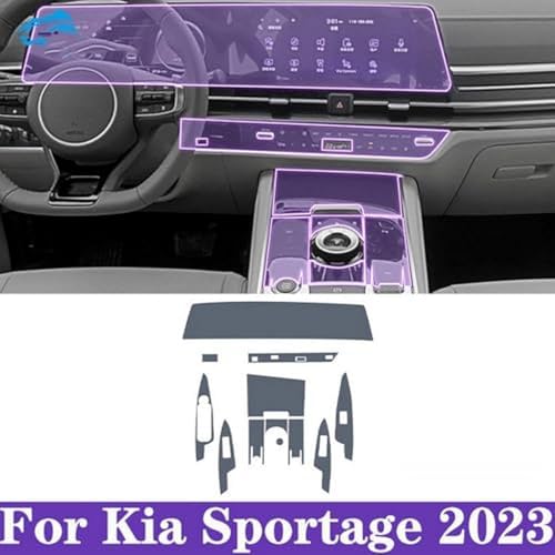 Película antiarañazos de TPU para consola central de Kia Sportage 23-24 2