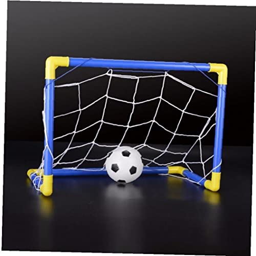 Froiny Mini Folding Football And Soccer Ball Goal Post Net Set With Pump Kids Sport Indoor Outdoor Home Toy Child Birthday Gift Yellow 18X12.71X9.84Inch #TOP2