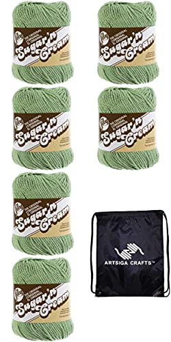 Lily Sugar'n Cream Cotton Yarn and Artsiga Project Bag Bundle #TOP19
