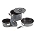 Coleman 6-Piece Steel Family Camping Cookware Set Includes Frying Pan Sauce Pan & Stock Pot Great for Camping Tailgating RVs & Outdoor Cooking