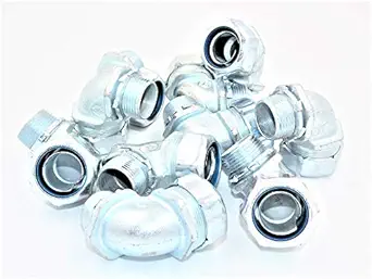 Thomas and Betts 5253 Liquidtight Connector (Pack of 10) 90 Degree, 3/4 Inch