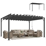 Outsunny Pérgola de Jardín 3x4 m, Gris Oscuro