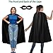 Dajiahao Adult Superhero Capes and Masks -Halloween Vampire Capes, Adult Capes Cosplay Costume Party（Black-120CM）