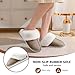 Imagen de QQSQ Zapatillas de Estar por Casa Mujer Hombre Invierno Cálido Casa Peluche Pantuflas Comodas Caliente Zapatos de Algodón Confortables Antideslizante Interior Exterior