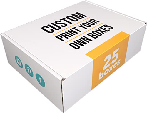9x7x3 in. Personalized Shipping Boxes (25 Pack) - Custom Printed