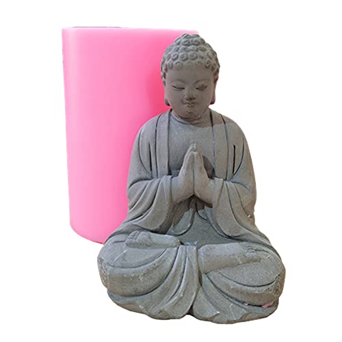 Big Size Buddha Candle Molds Decorating Resin Concrete Crafts Molds 3D Silicone Mold for Candle Wax Epoxy Gypsum Craft Making