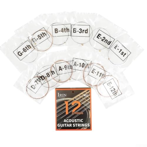 12 String Acoustic Guitar Strings, Bronze Phosphor With
