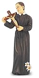 Hand Painted Resin Catholic Patron Saint Statuette with Prayer Card, 4 Inch (Saint St Gerard)