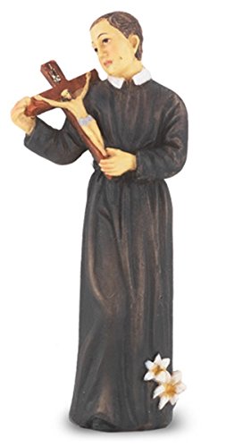 Estatuilla pintada a mano de San Patricio católico 4 pulgadas