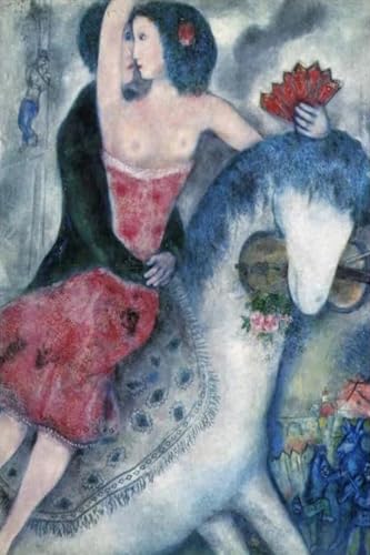 Peinture abstraite sur toile Marc Chagall Equestrienne : Estampes d'art mural de 40x60cm