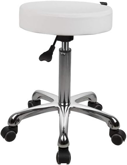 SPA NUMA Button Stool with Metal Base (White)