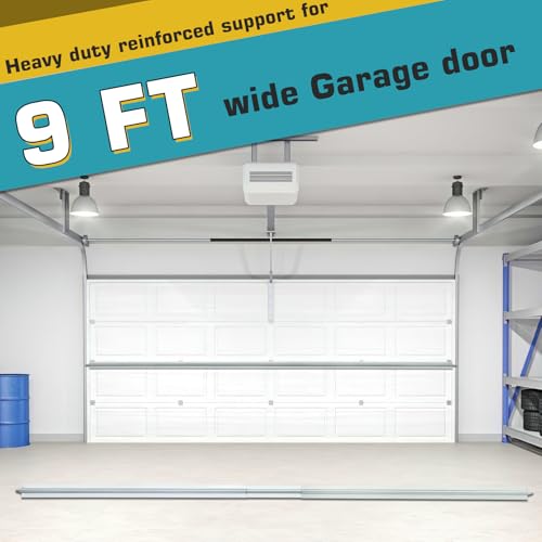 9 Foot Garage Door Strut, Heavy Duty Steel Reinforcement Bracket Kit, Quiet Operation, Hurricane Brace Kit - Thumbnail 5
