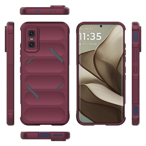 Image of for Infinix GT 30 Pro 5G Phone Case Anti-Drop Soft TPU Rugged Back Cover - Wine Red