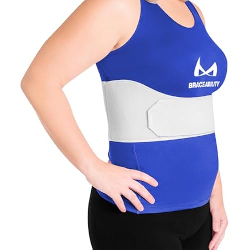 BraceAbility Rib Injury Binder Belt - Universal Brace for Women, Broken, Fractured, or Cracked Ribs, Cage Compression Wrap for Bruised Support, Sternum Injury Recovery (Fits 36”-58”)