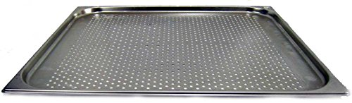 AcMax GN 2/1 Gastronormbehälter GN-Behälter Edelstahl 11 Liter Tiefe 40mm GELOCHT