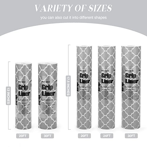 Glotoch Non Adhesive Shelf Liners For Kitchen Cabinets, 17.5" X 30 Ft Drawer Liners For Kitchen, Non Slip Cabinet Liners For Shelves, Waterproof Shelf Liner For Dresser/Refrigerator/Bathroom, Gray #TOP6