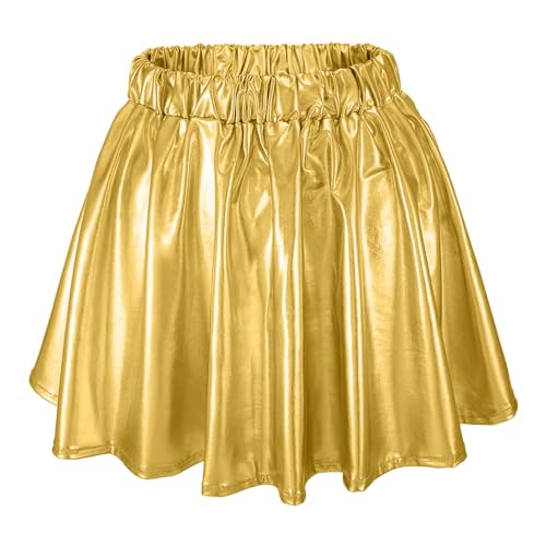 Vestido de cóctel skater mini con falda pantalón de vuelo brillante A-line de cintura alta