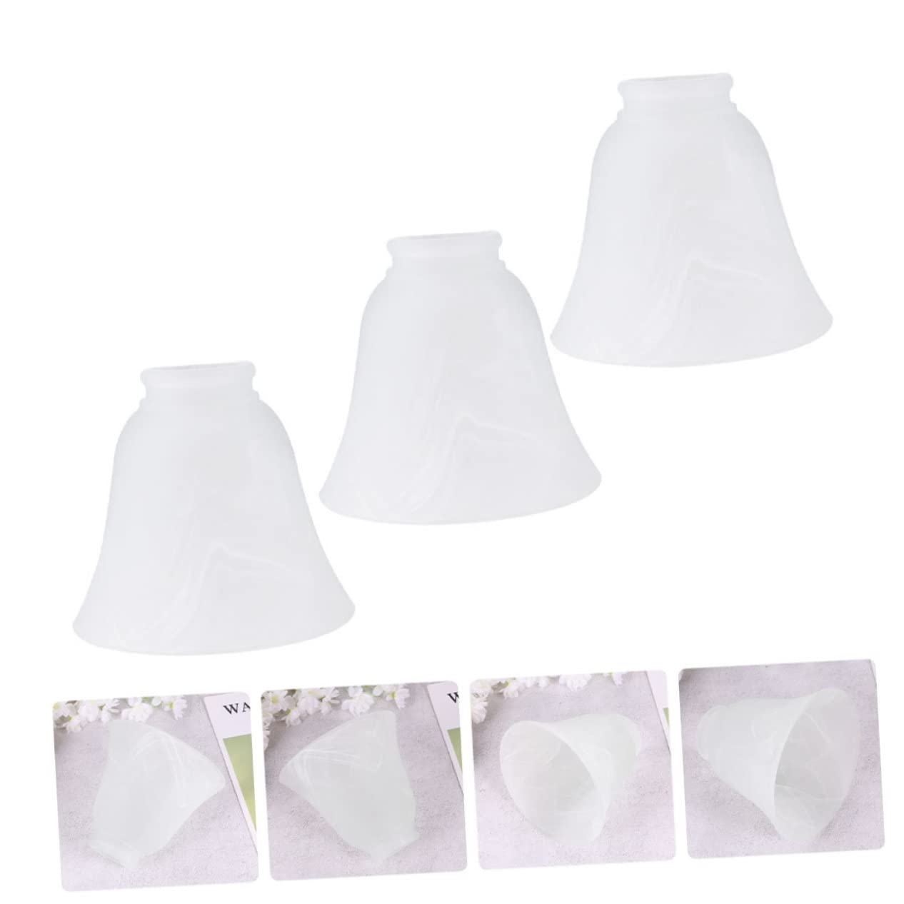 Angoily 3pièces Lampes Dépoli -jour Élégant Pour Décoration Intérieure Éclairage Facile à Installer Accessoire Pratique Pour Lampes Et Plafonniers
