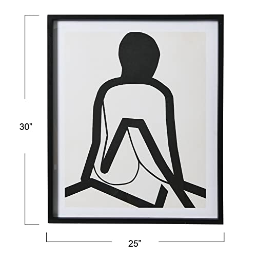 Creative Co-Op Abstract Feminine Form Line Drawing In Metal Frame #TOP5