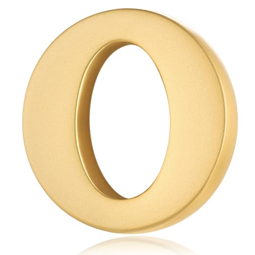 Image of HONEY BEAR Mens Womens Initial Alphabet Letter Lapel Pins Collar Badge Brooches for Business Wedding Graduation Gift Matte Gold 0.59 inches