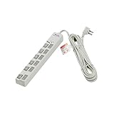 ELPA エルパ LEDランプスイッチ付タップ 耐雷サージ機能付 上挿し 6個口 5m WLS-LU650MB(W)｜Amazon