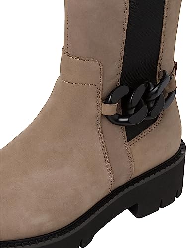 Tamaris COMFORT Damen Chelsea Boots aus Leder mit Reißverschluss Comfort Fit, Braun (Taupe), 40 EU – Ansicht 2
