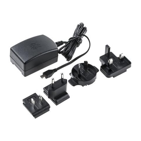 Raspberry Pi Official 5V 2.5A Power Adapter for the 3 (Black) Cover