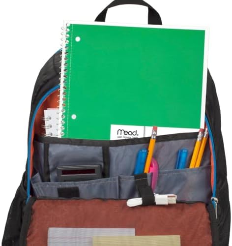 Mead Spiral Notebook, 6 Pack, 1 Subject, Wide Ruled Paper, 7-1/2" x 10-1/2", 70 Sheets per Notebook, Colors Will Vary (930201-ECM25) — view 4