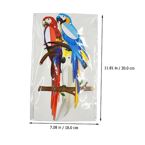 GAROZATION 3pcs Tropical Parrot Paper Honeycomb Decorations for Hawaiian Themed Parties Hanging Decor for Vivid Party Supplies Easy to Use