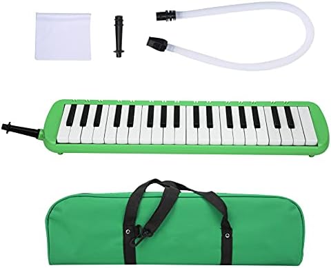 37 Keys Melodica Air Piano Keyboard Pianica Wind Musical Instrument for Beginner Professional Training(green)