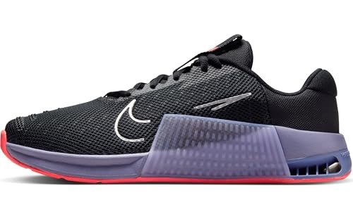 Nike Metcon 9 AMP Women's Workout Shoes (DZ2537-003, Black/Lilac Bloom/Barely Grape/Metallic Silver) Size 10.5