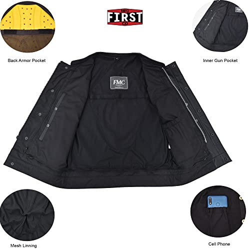 First Mfg Co - Blaster Men's Motorcycle Leather Vest #TOP6