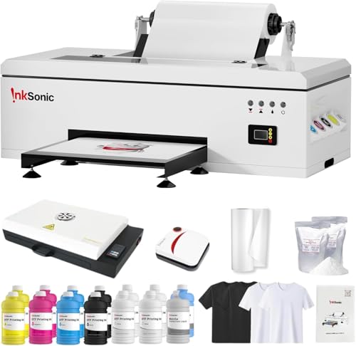 RocRow InkSonic R1390 DTF Printer, A3 T Shirt Printing Machine with...